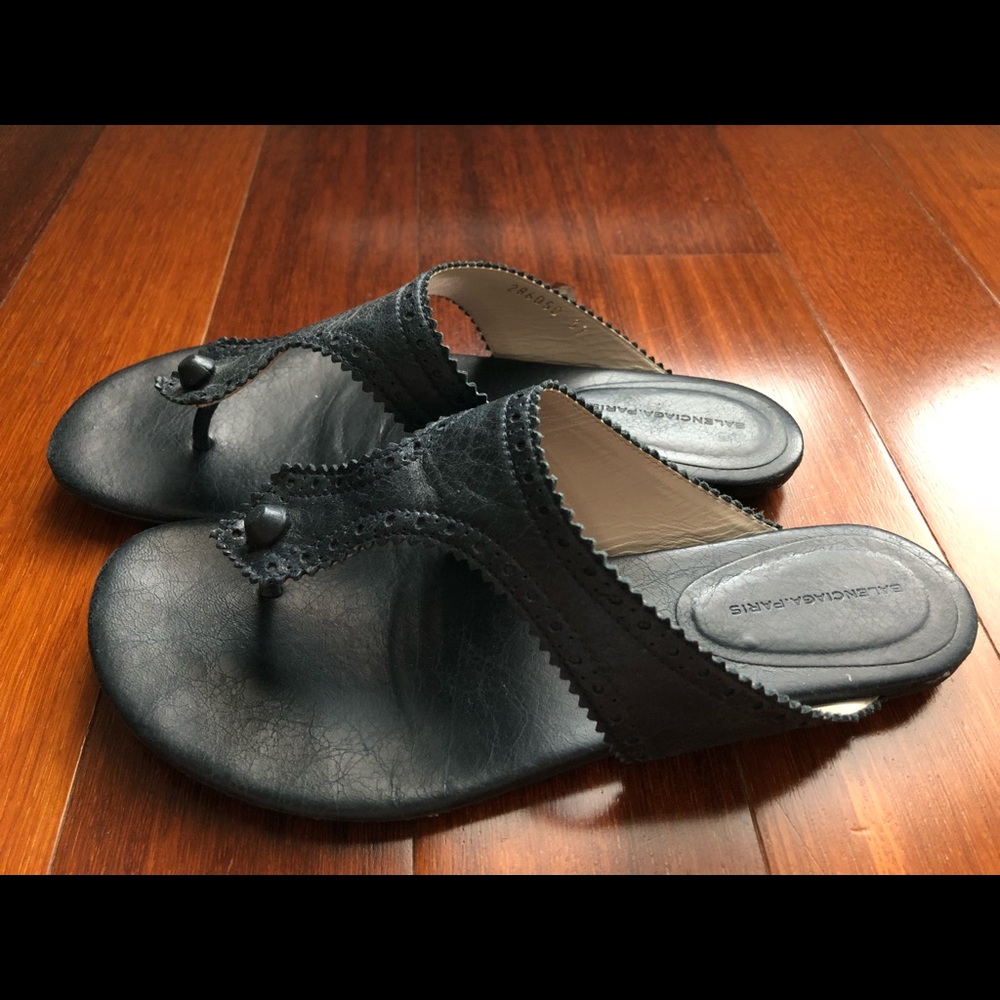 Balenciaga Drk Night Arena Tool Thong Sandals Us7 View 2